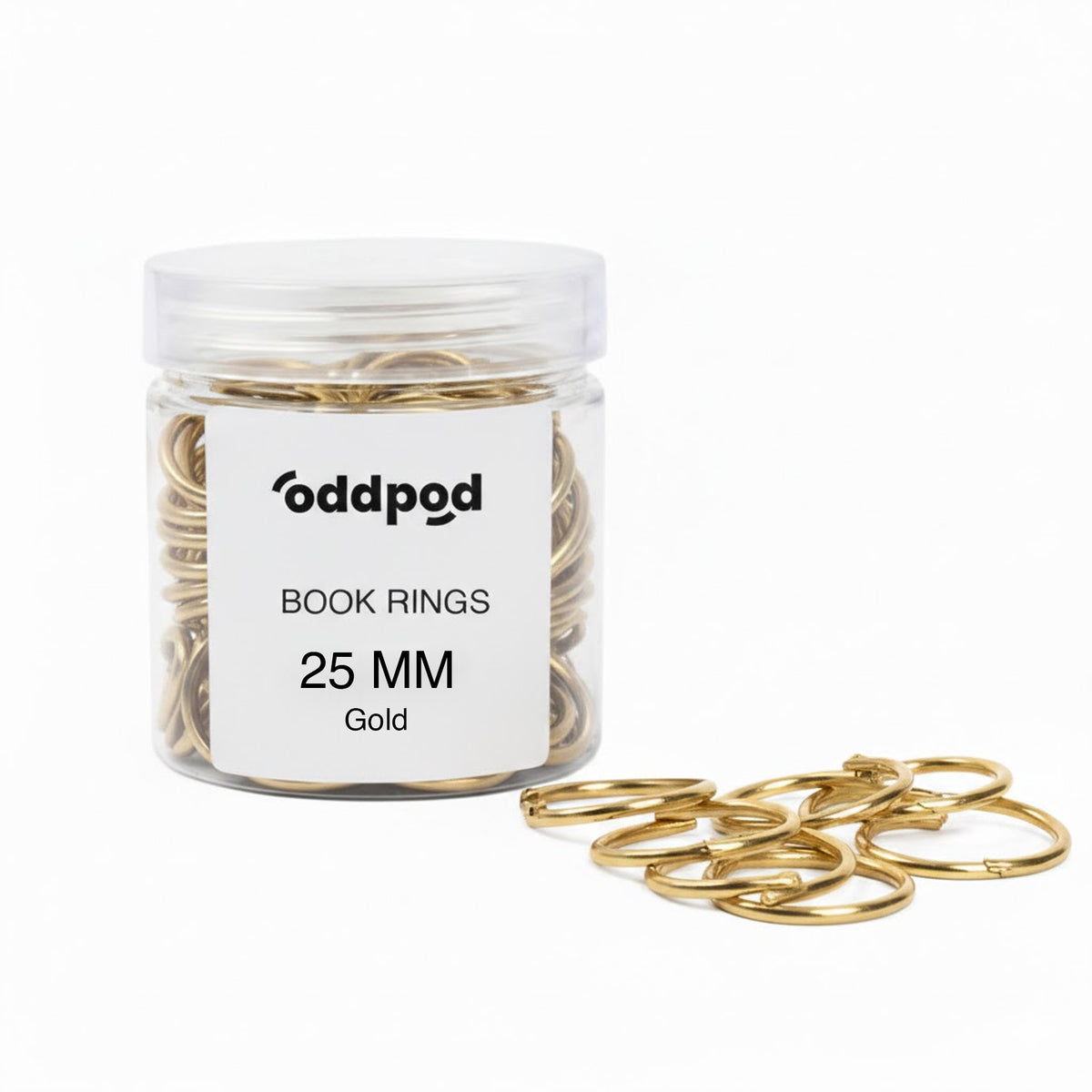 25mm Book Rings - Gold - oddpod