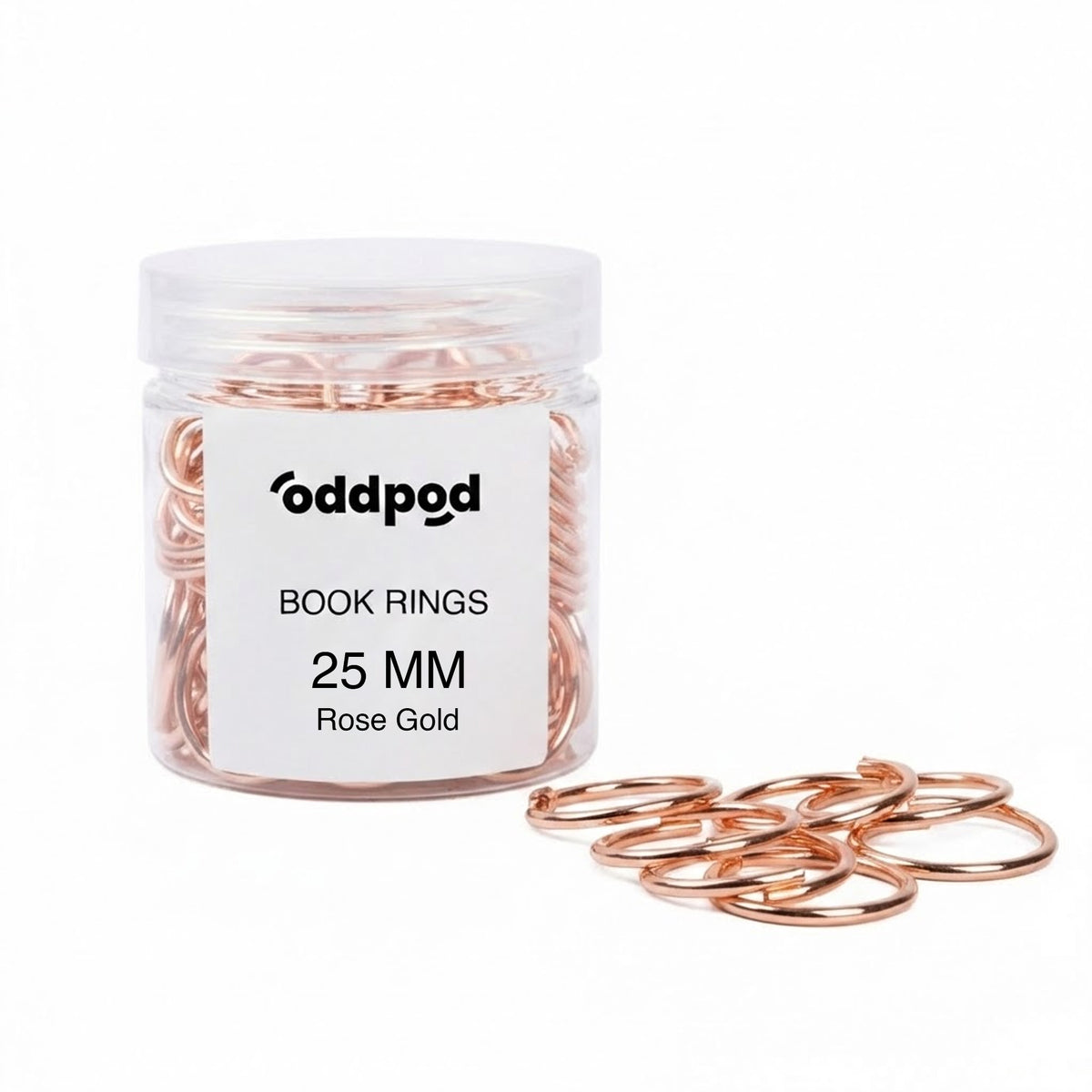 25mm Book Rings - Rose Gold - oddpod