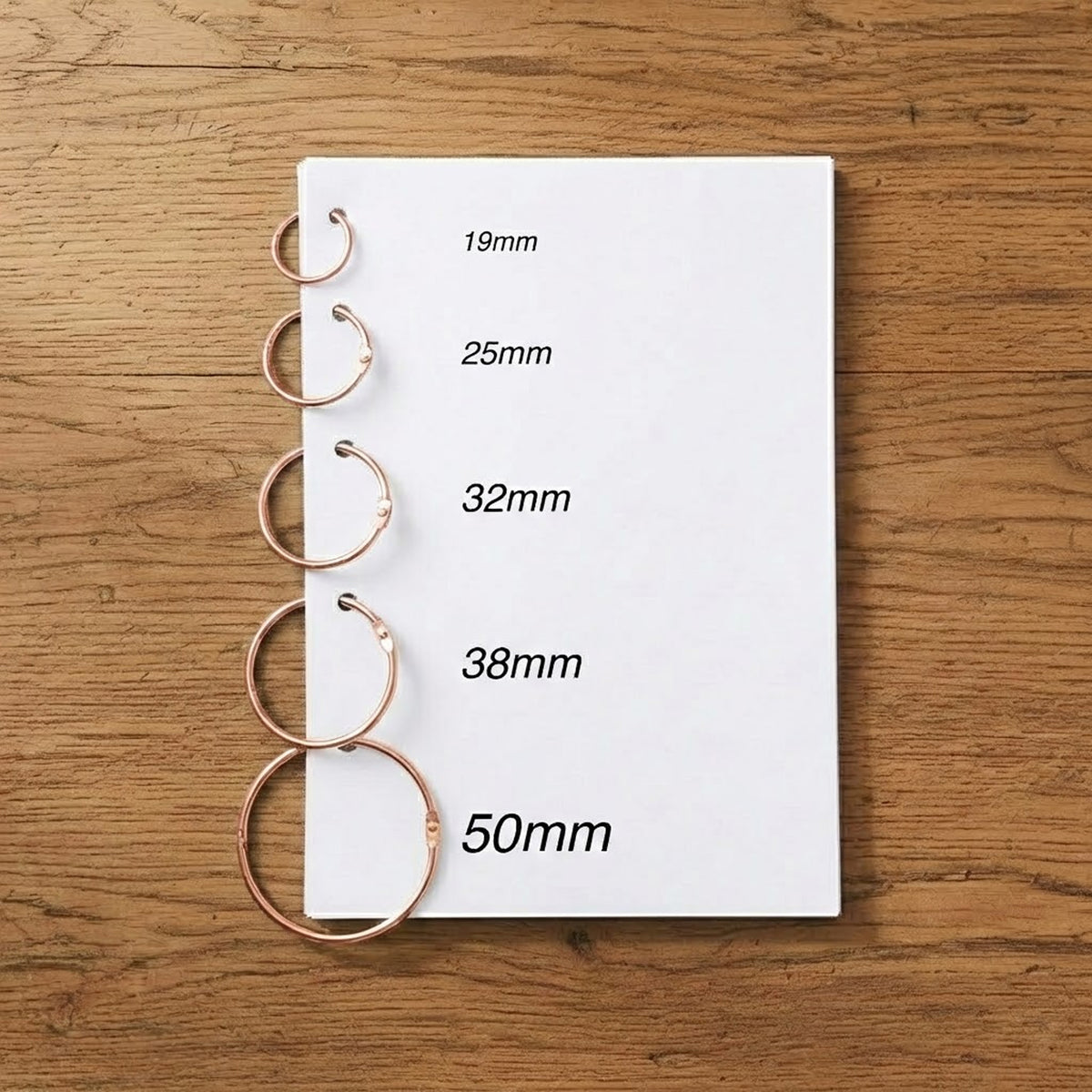 25mm Book Rings - Rose Gold - oddpod