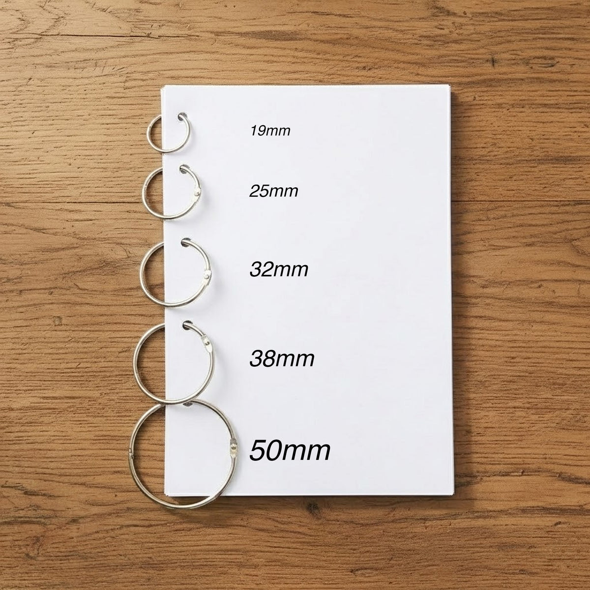 38mm Book Rings - Silver - oddpod