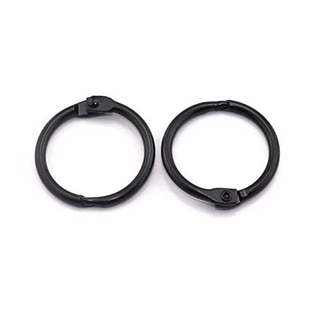 25mm Book Rings - Black