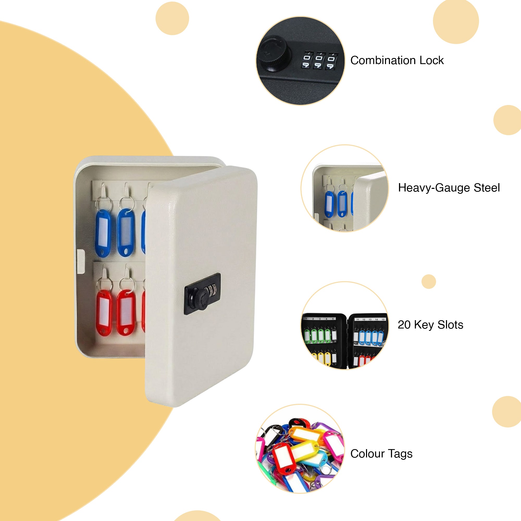 Number Lock Key Box - 20 Slots - oddpod