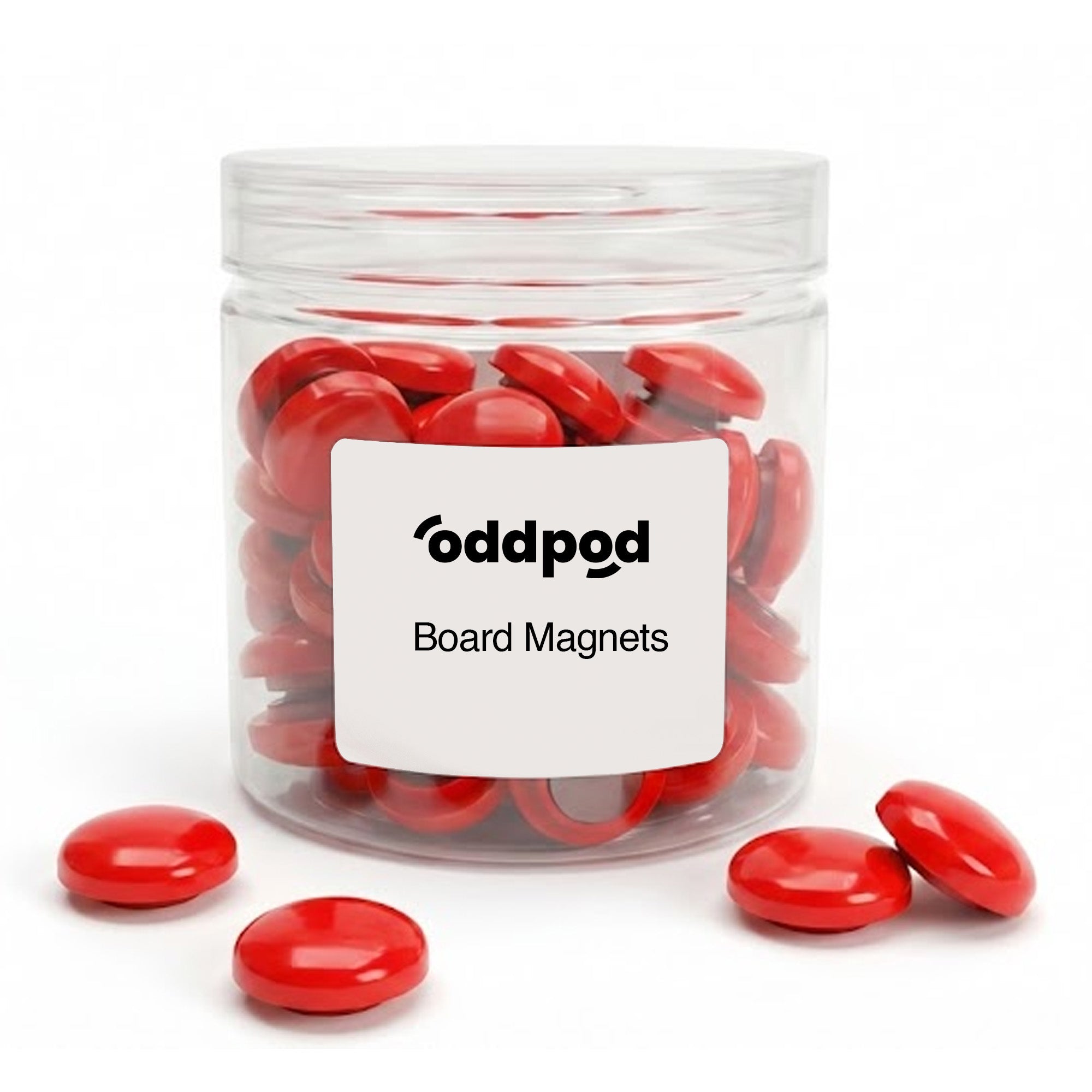 Red Button Magnets - 50 Pcs - oddpod