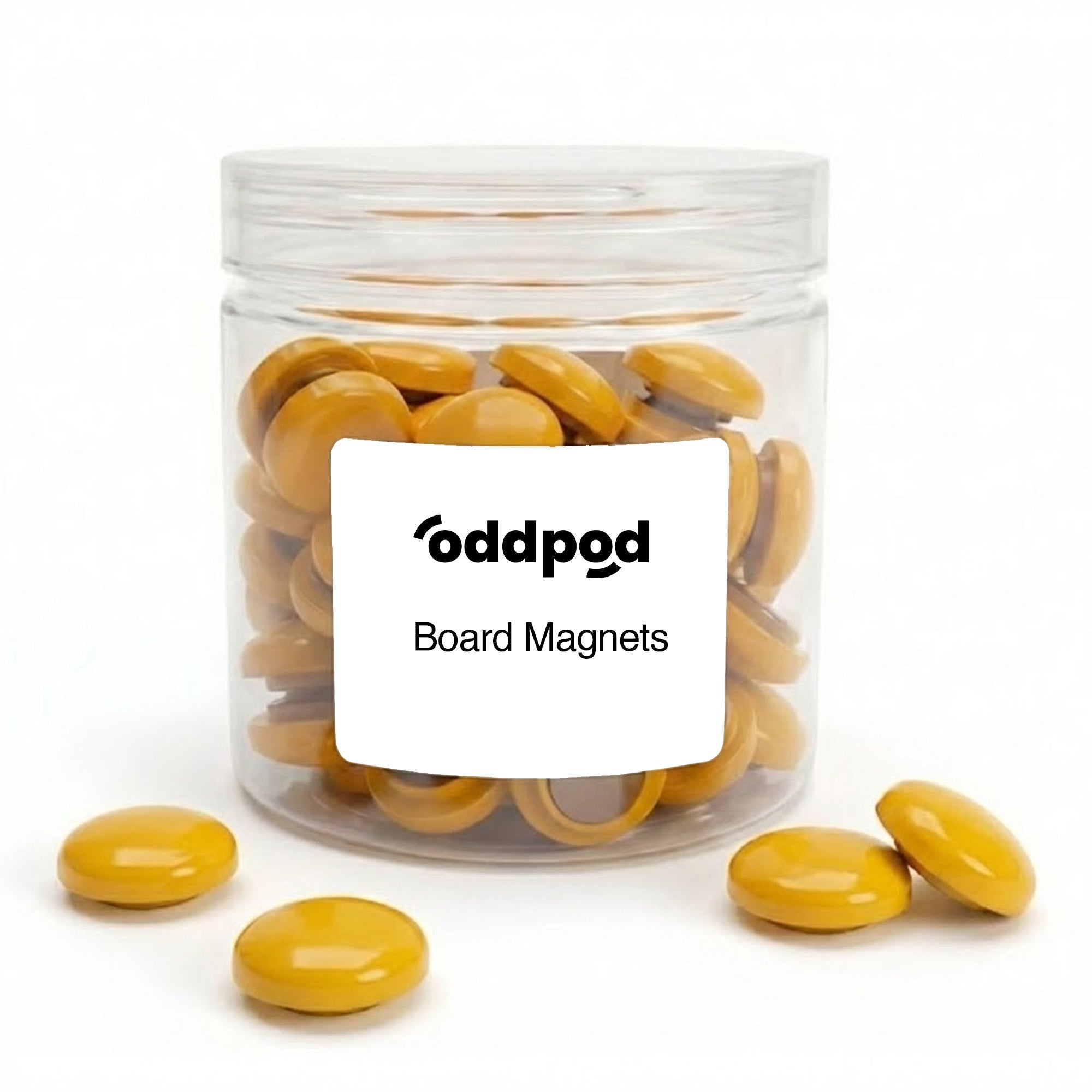 Yellow Button Magnets - 50 Pcs - oddpod