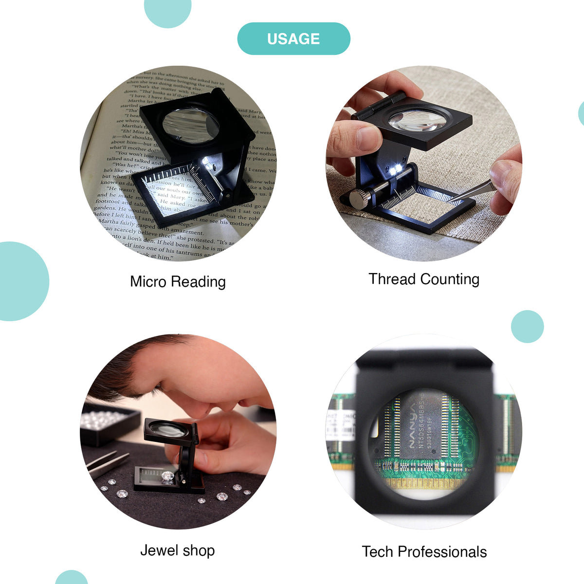 10X Folding Magnifier LED - oddpod