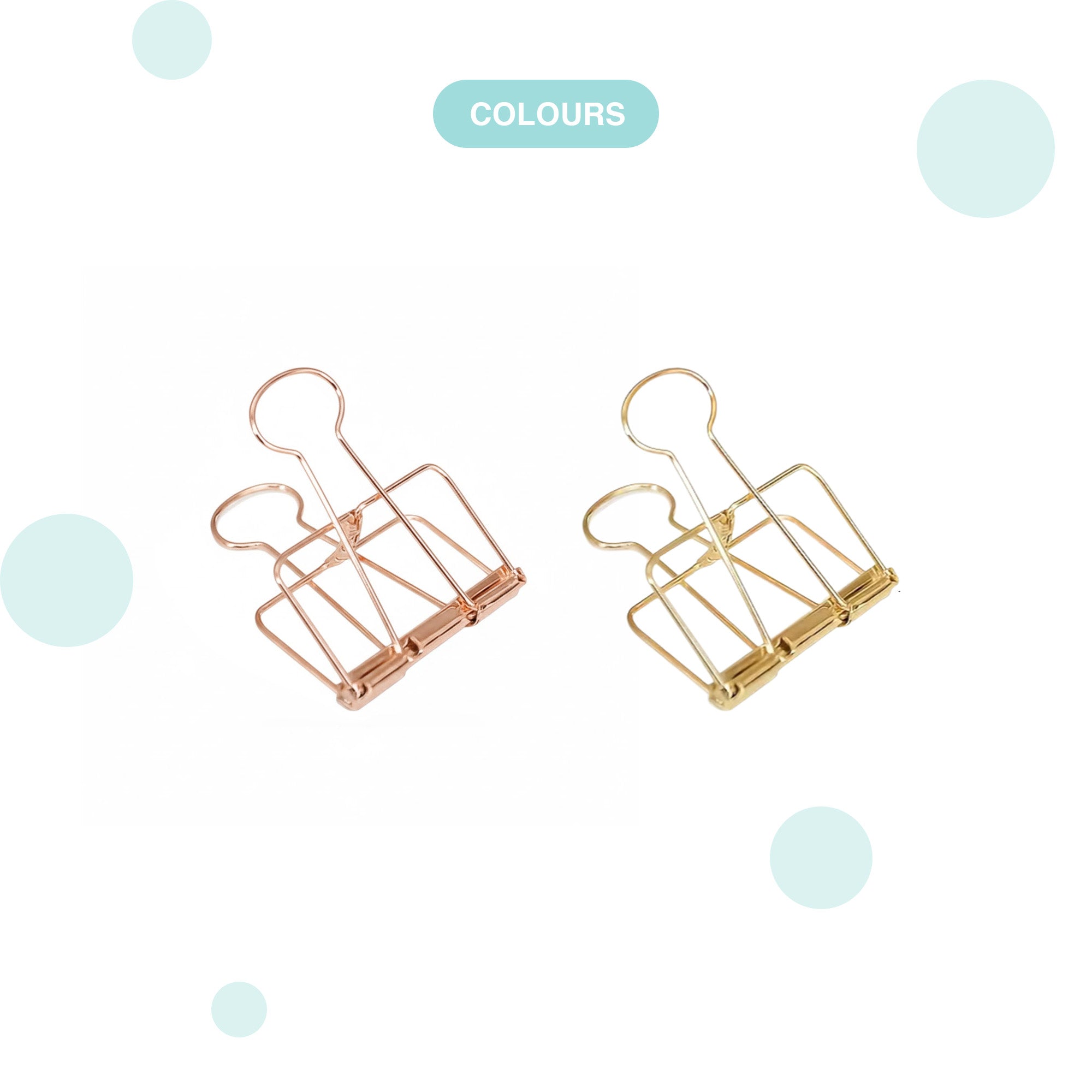 Wiro Binder Clips - Rose Gold