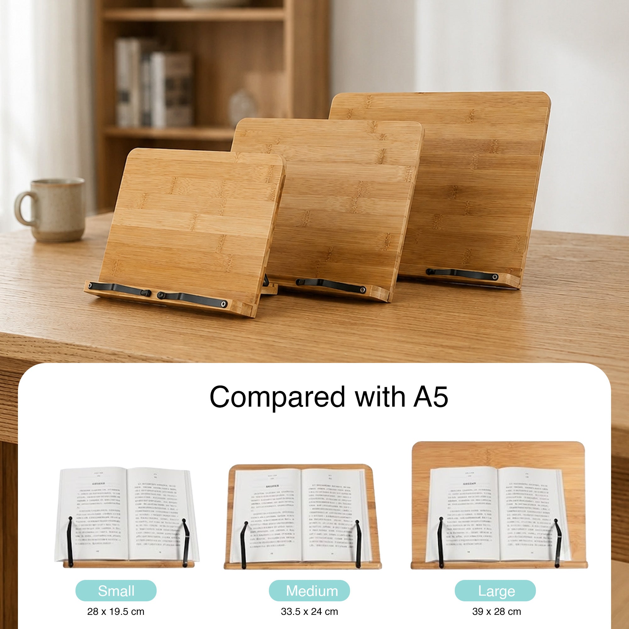 Bamboo Book Stand - oddpod