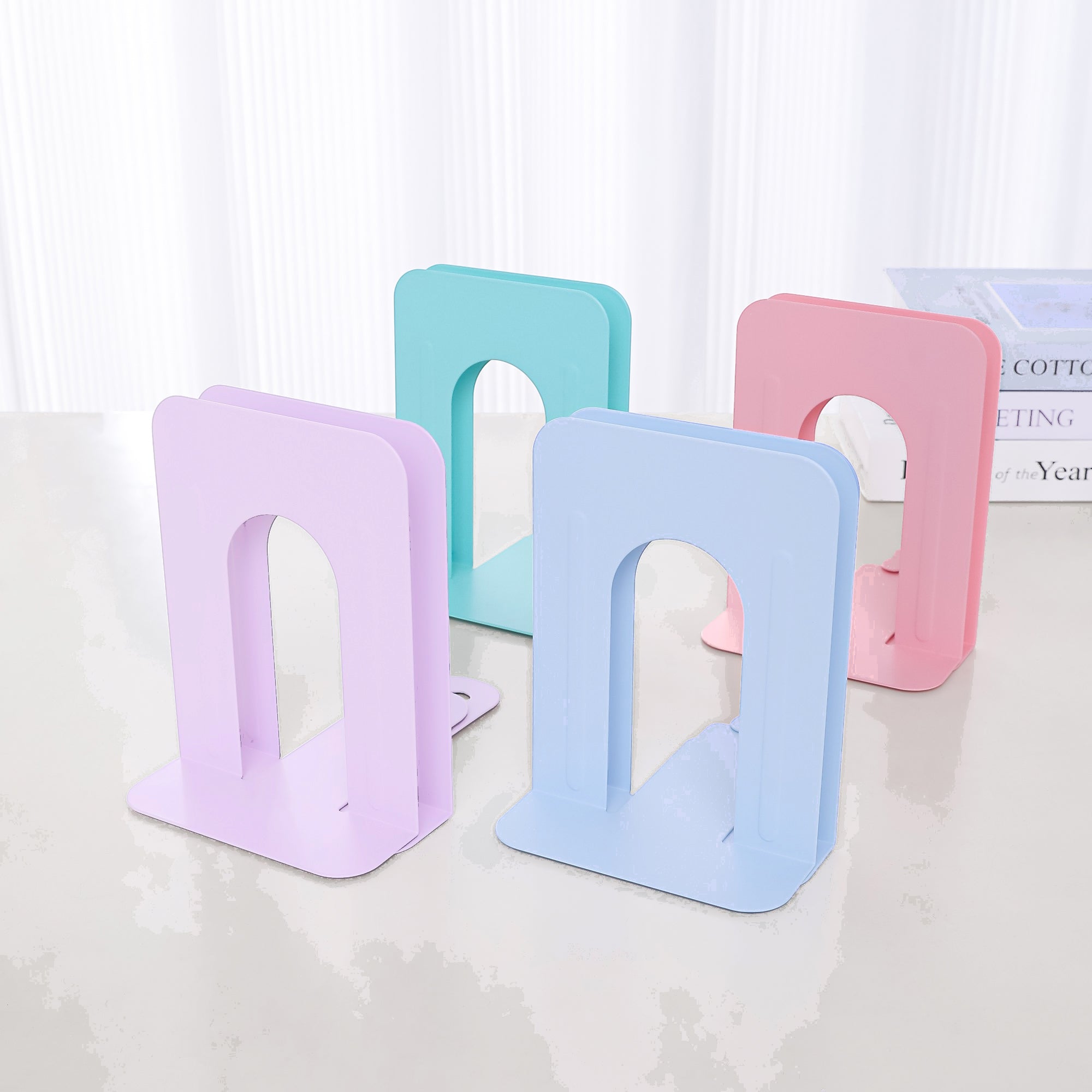 Peblo Metallic Bookends
