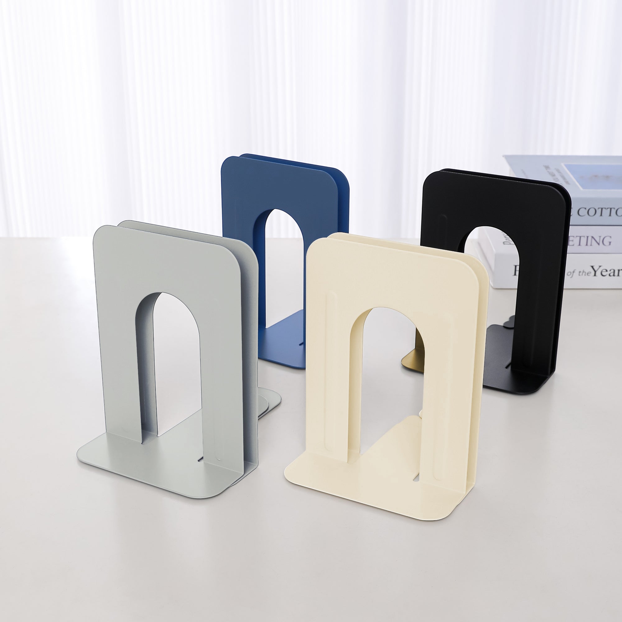 Peblo Metallic Bookends