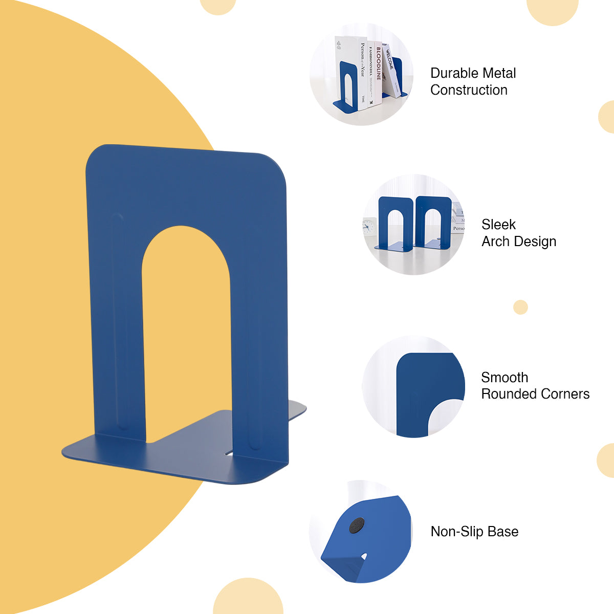 Peblo Metallic Bookends