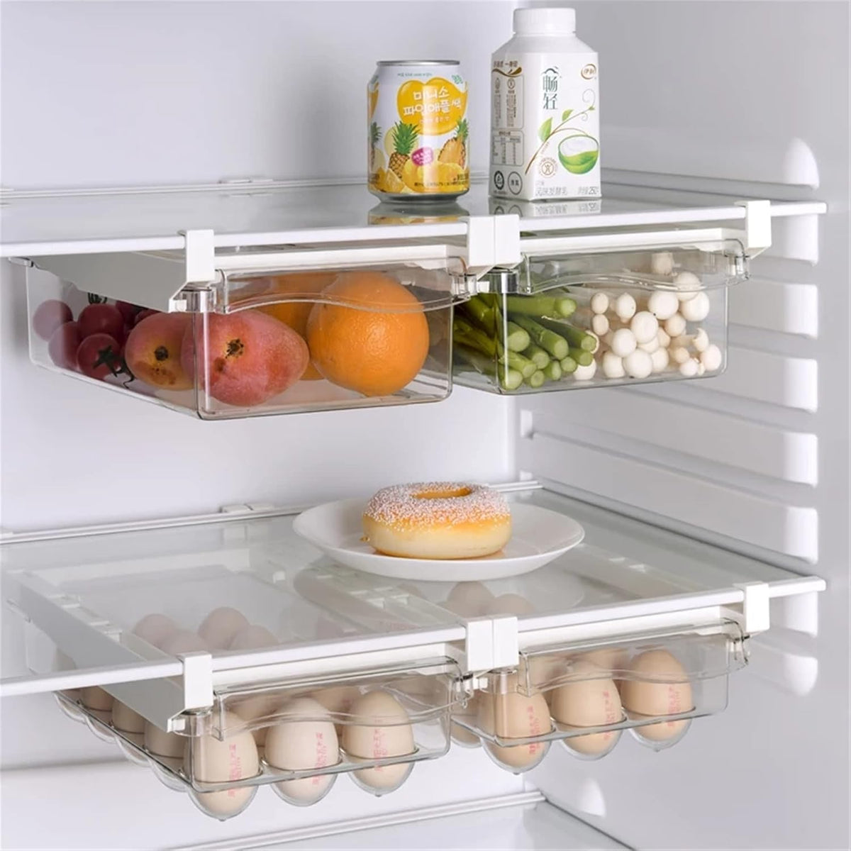 Freezer Rack Sliding Tray Sliding Refrigerator Tray