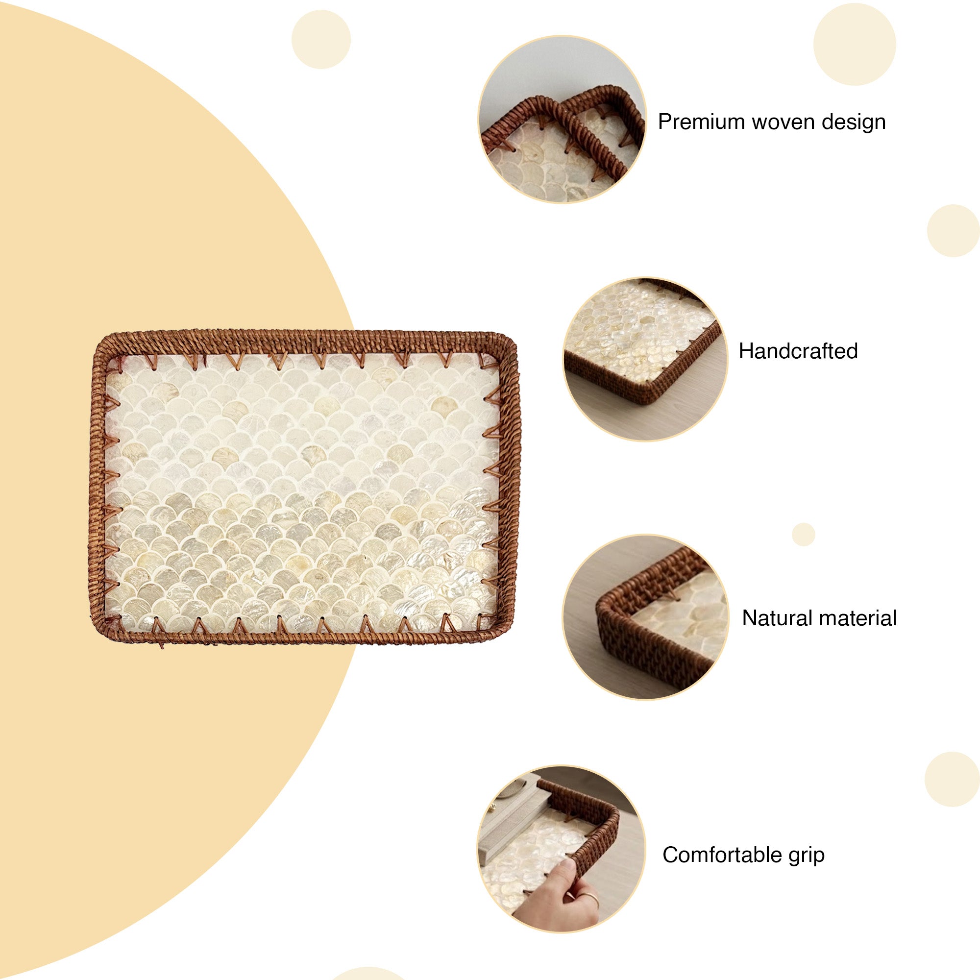 Rattan trays - Duo