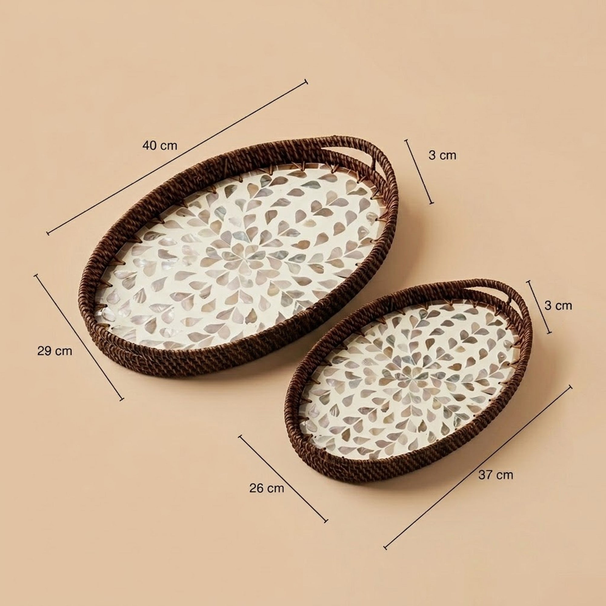 Rattan trays - Spring