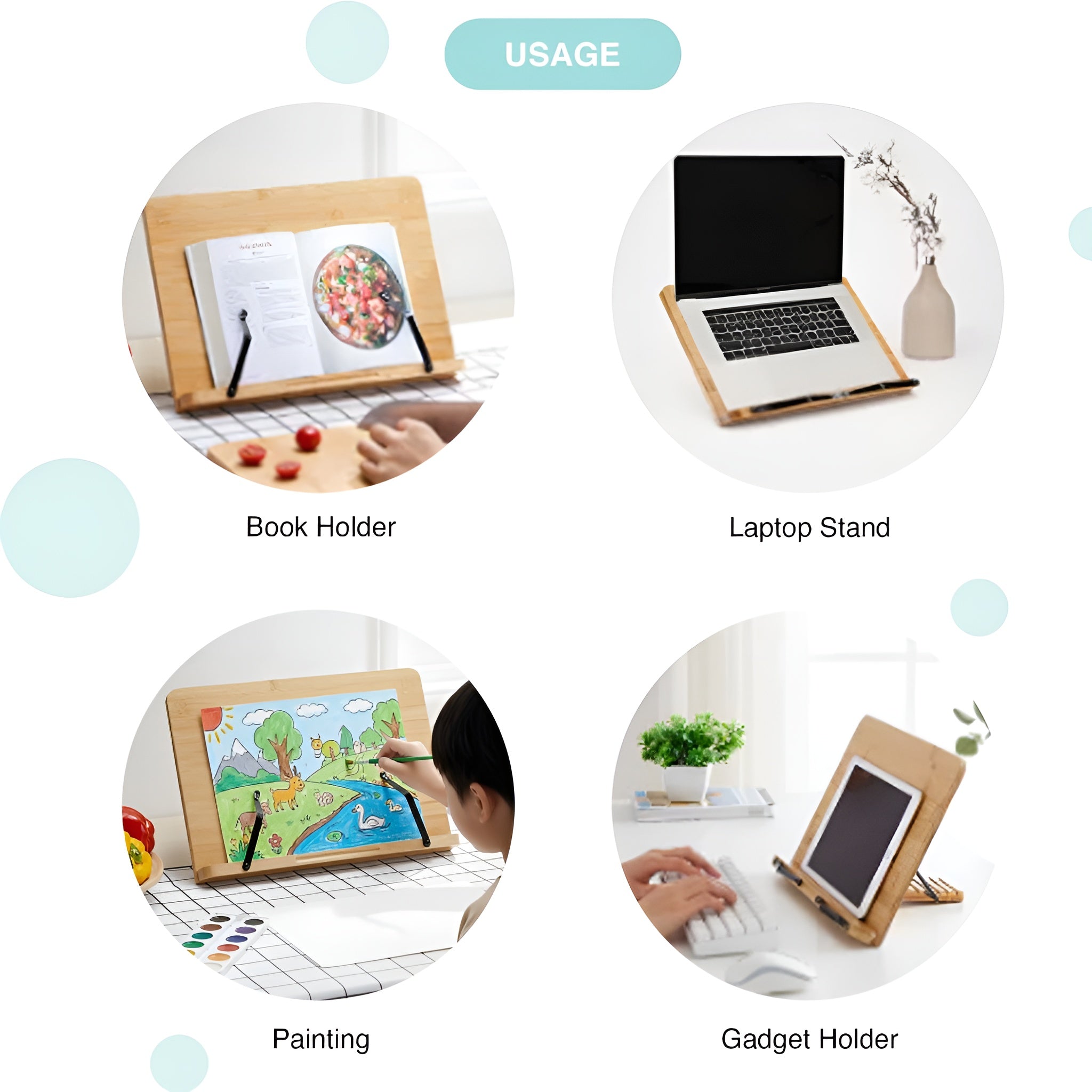 Bamboo Book Stand - oddpod