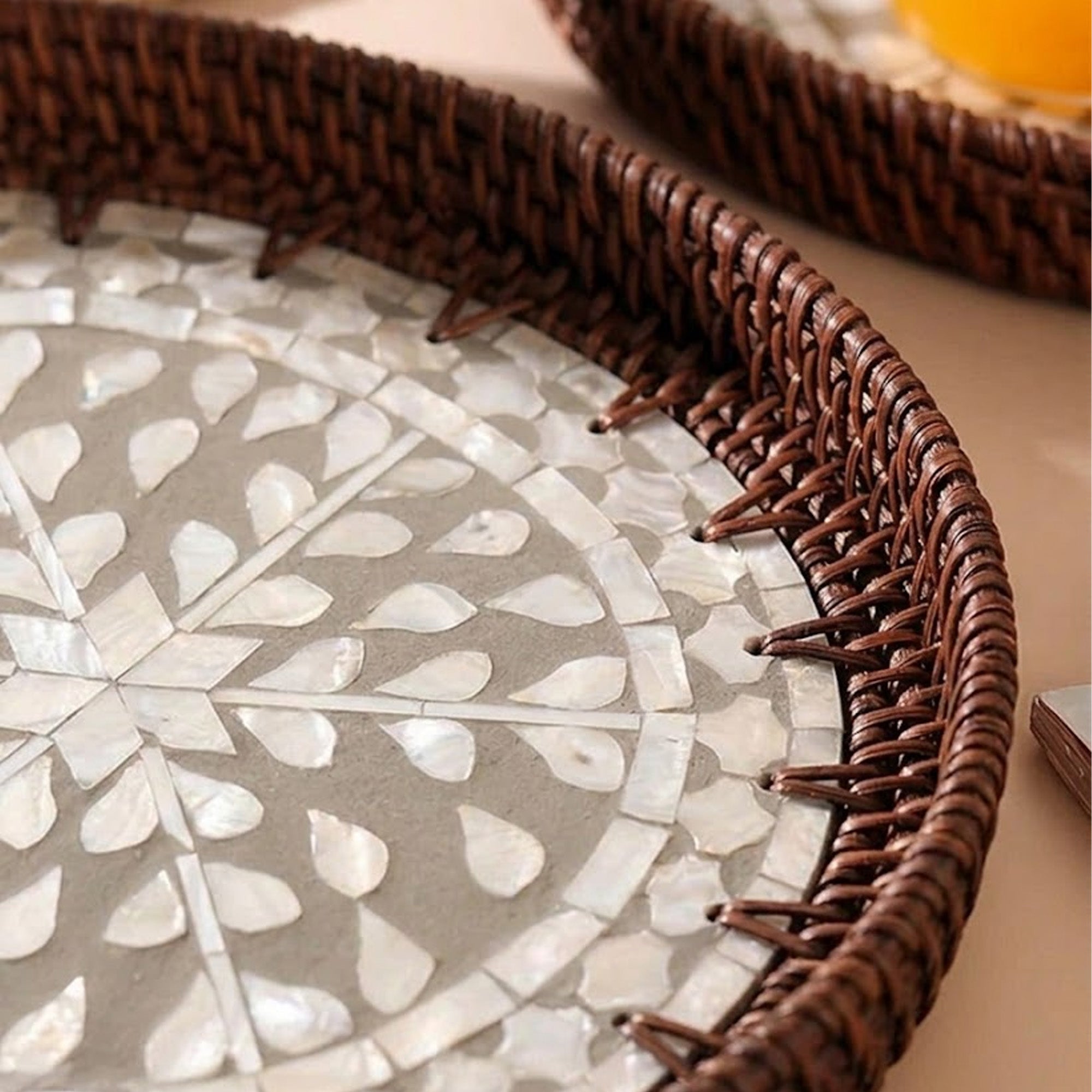 Rattan trays - Round