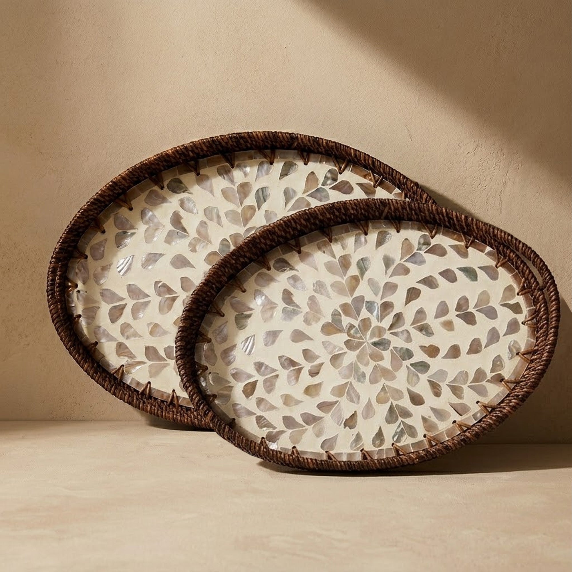 Rattan trays - Oval
