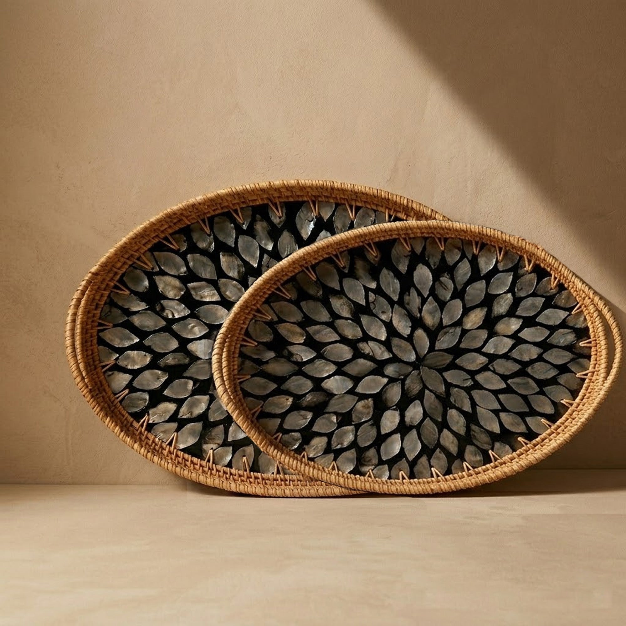 Rattan trays - Oval
