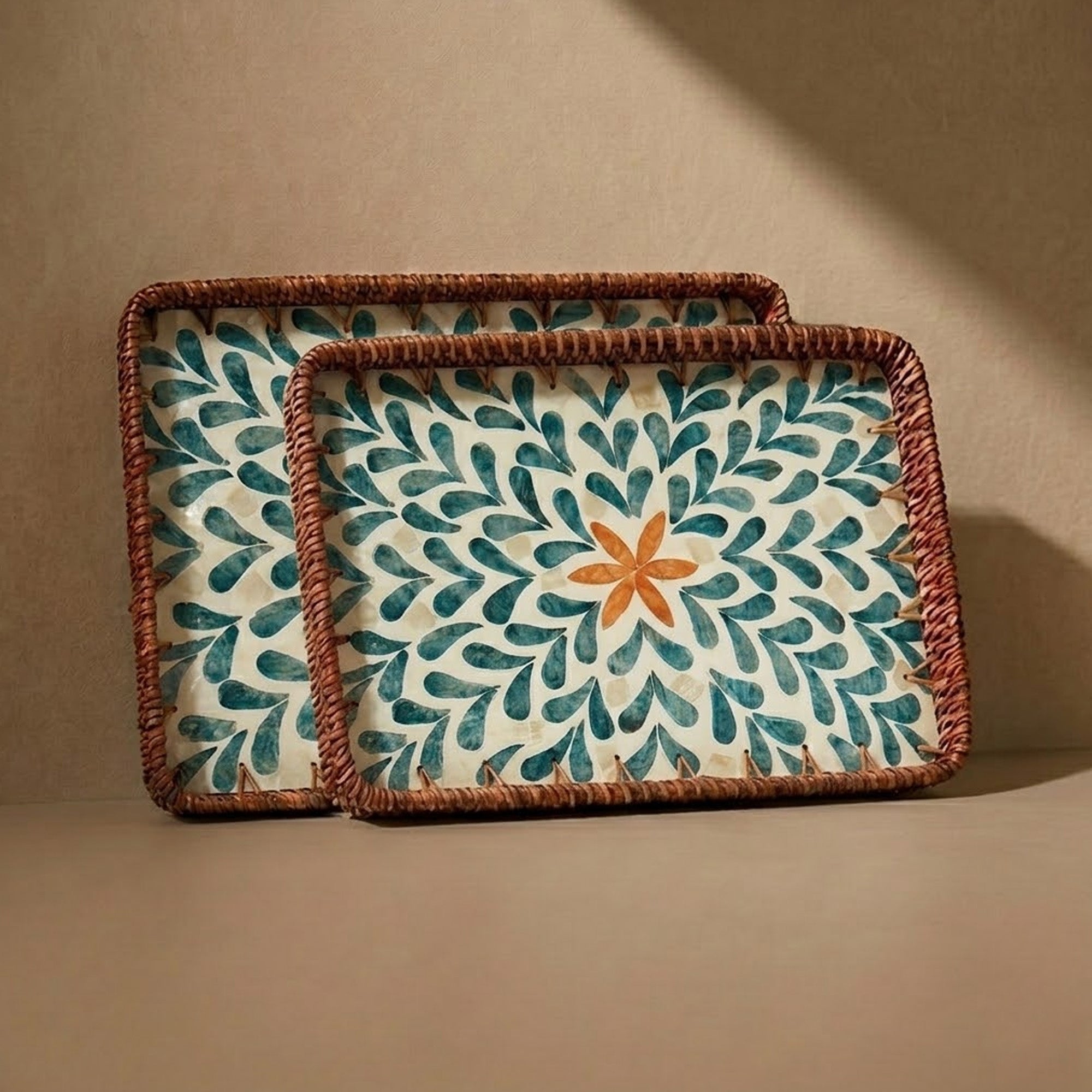 Rattan trays - Duo