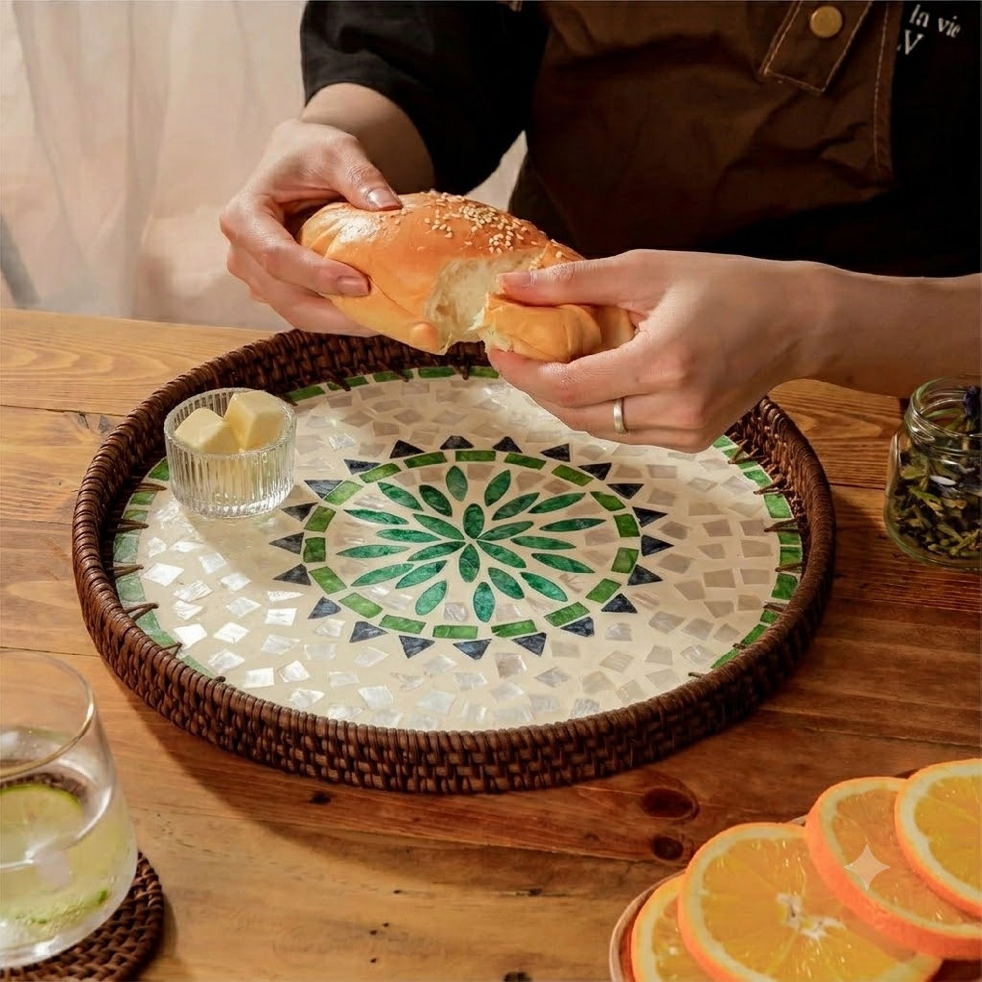 Rattan trays - Round