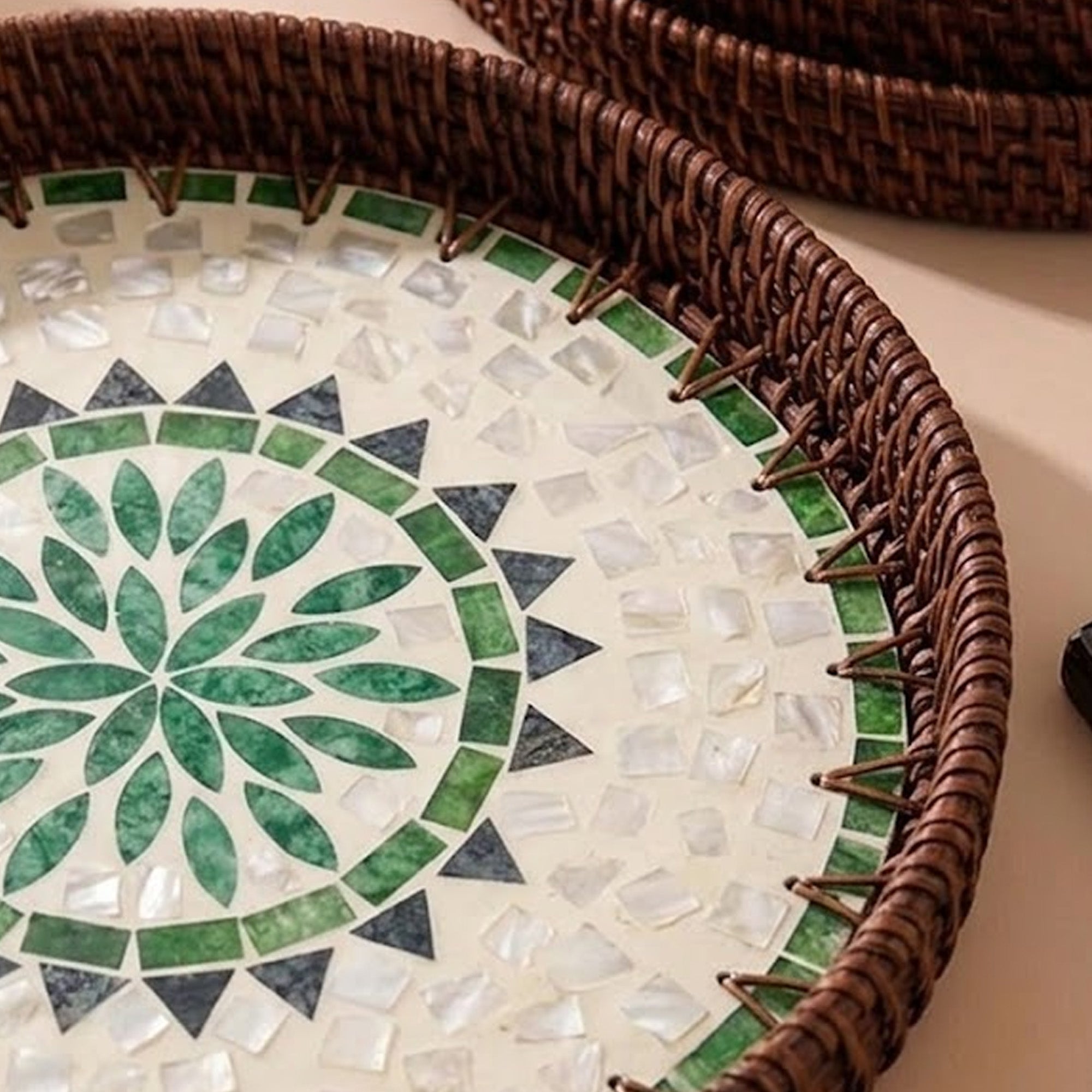 Rattan trays - Round