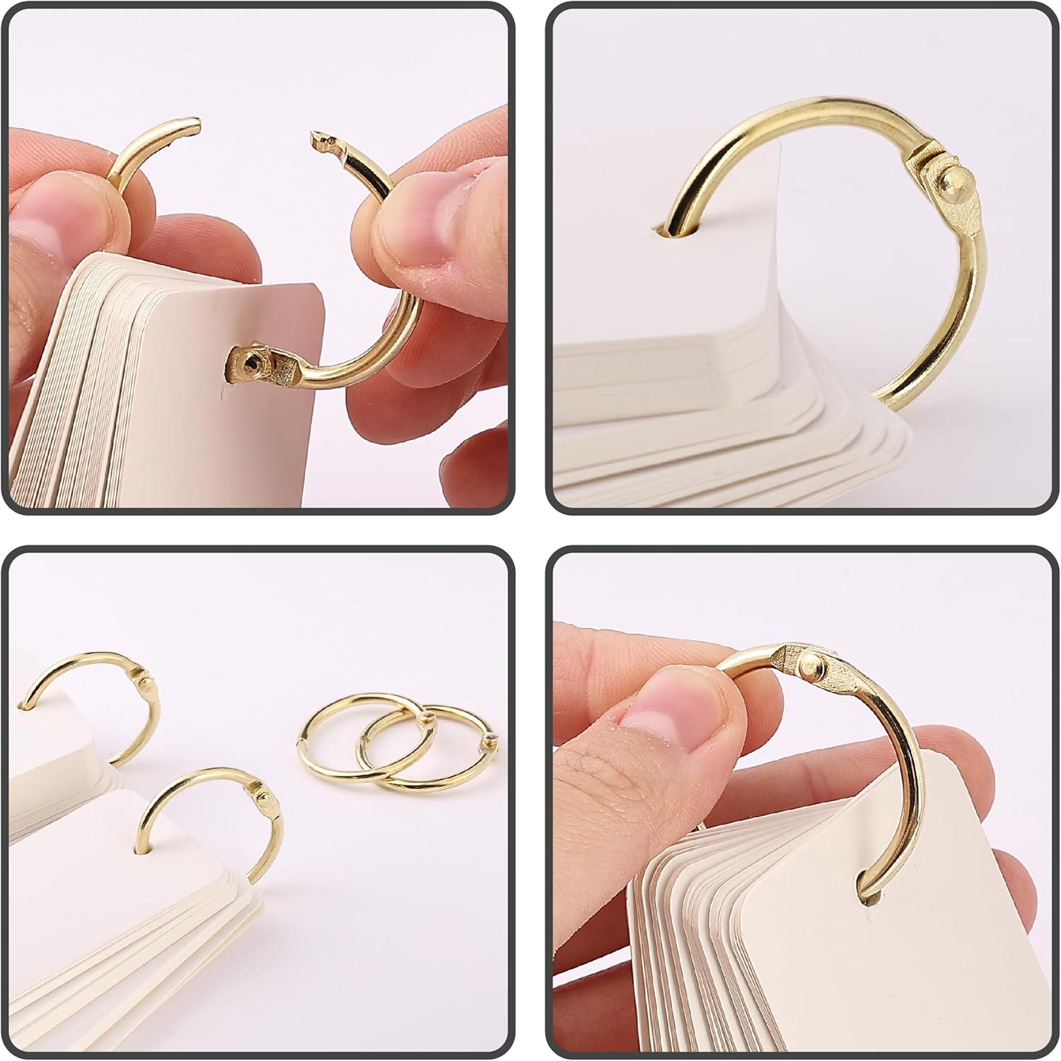 19mm Book Rings - Gold