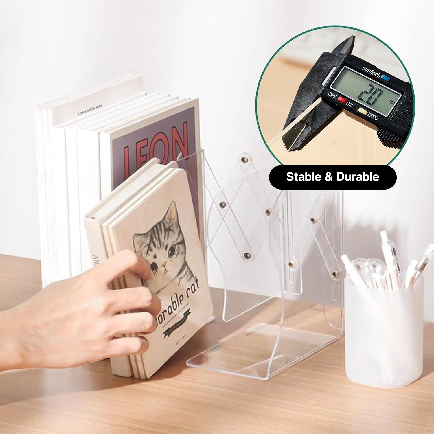 Expandable Bookend - Clear