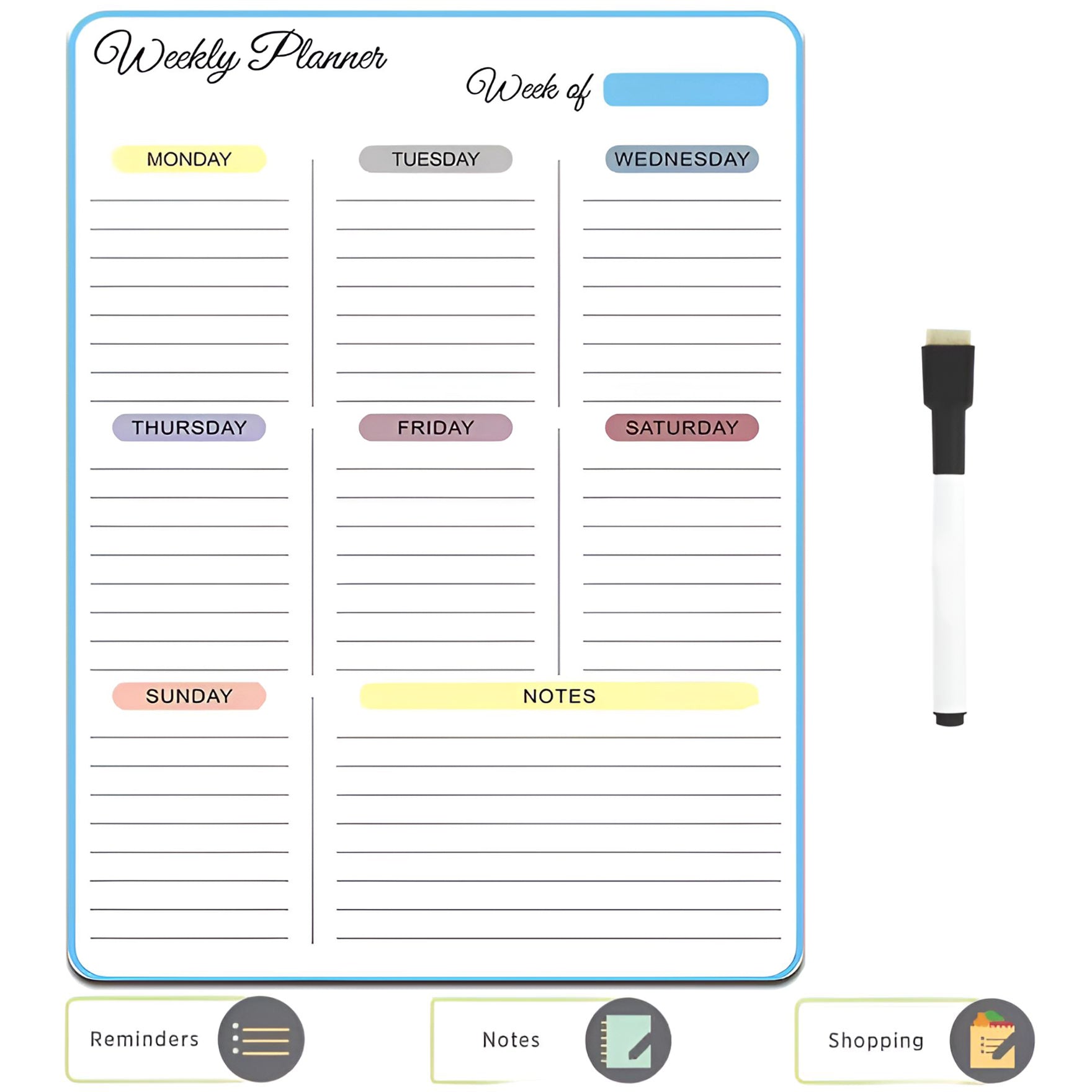 Magnetic Weekly Planner - A4