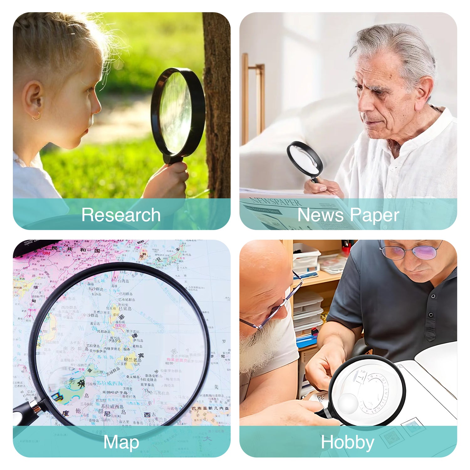 5D 3x/5x Handheld Magnifier