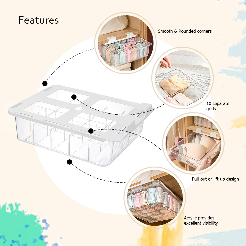 10 Grid Hidden Drawer