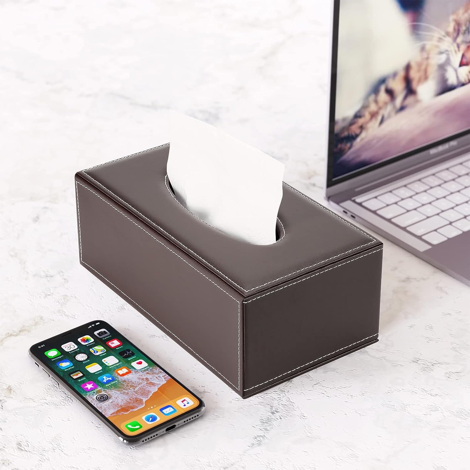 Leather Tissue Paper Holder