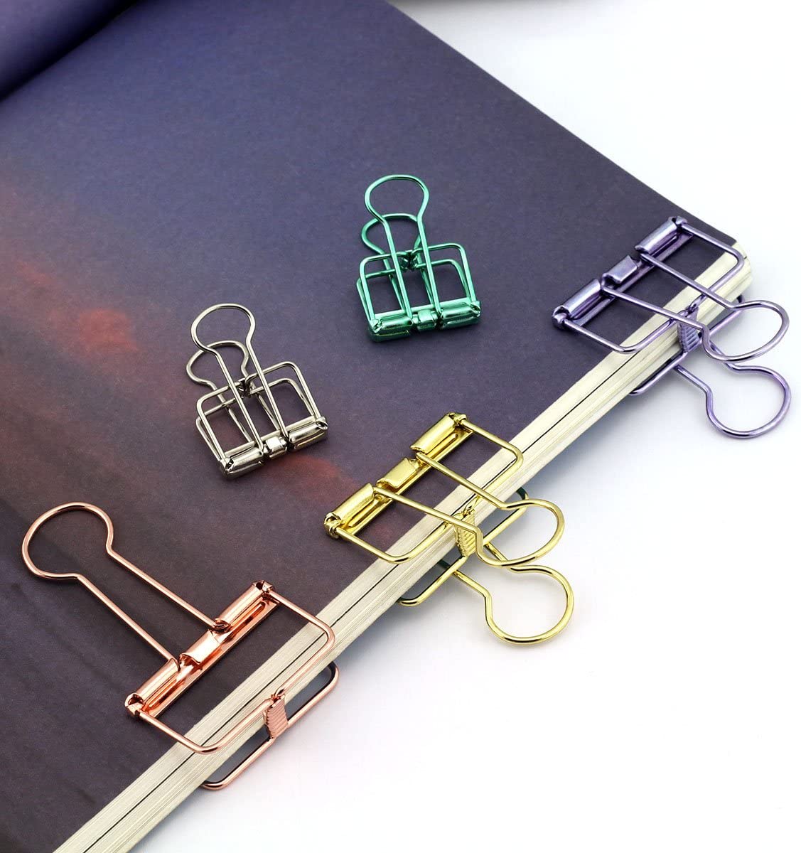 Wiro Binder Clips - Metallic Green