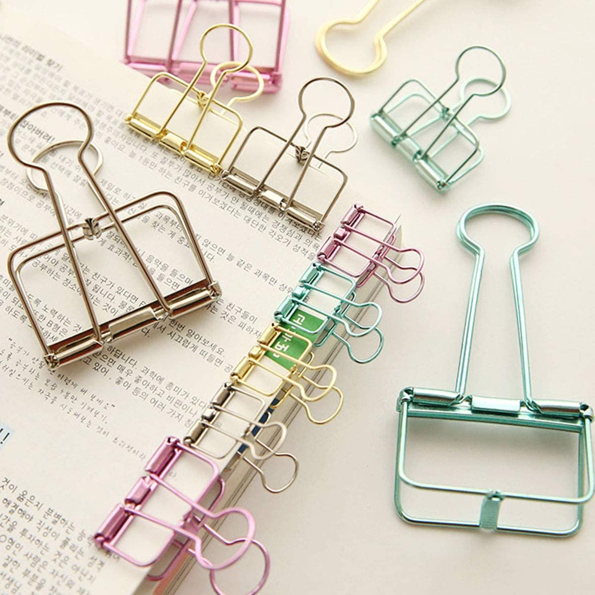 Wiro Binder Clips - Metallic Green