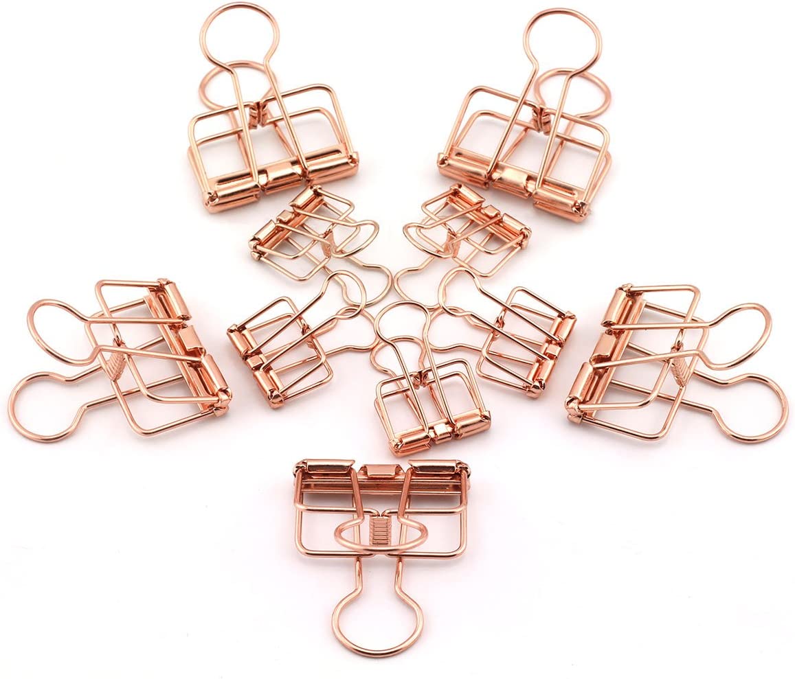 Wiro Binder Clips - Rose Gold