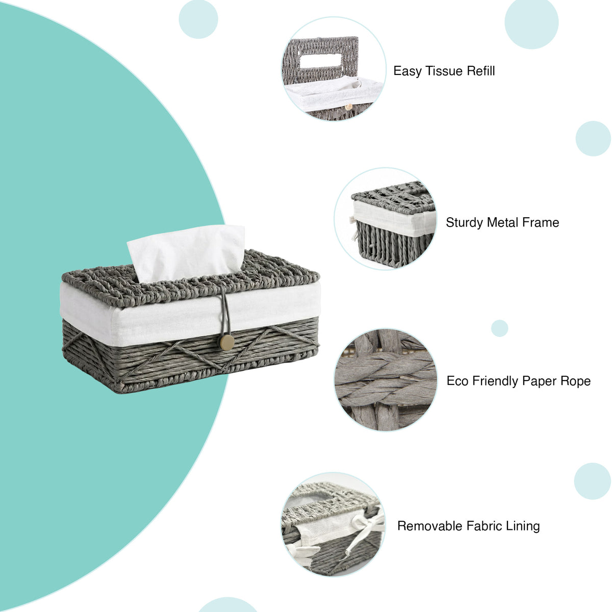 Cressa Paper Thread Tissue Holder